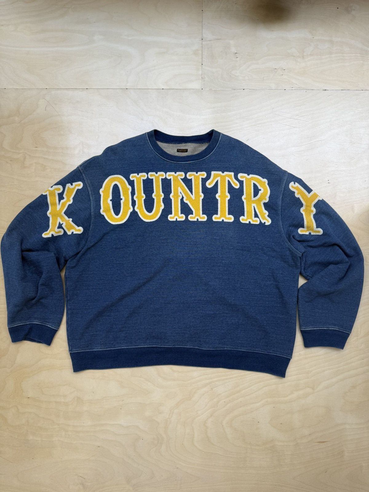 Kapital Kountry Kountry | Kapital | Indigo Crew Neck Sweatshirt | (5) XL Size US XL / EU 56 / 4 - 1 Thumbnail