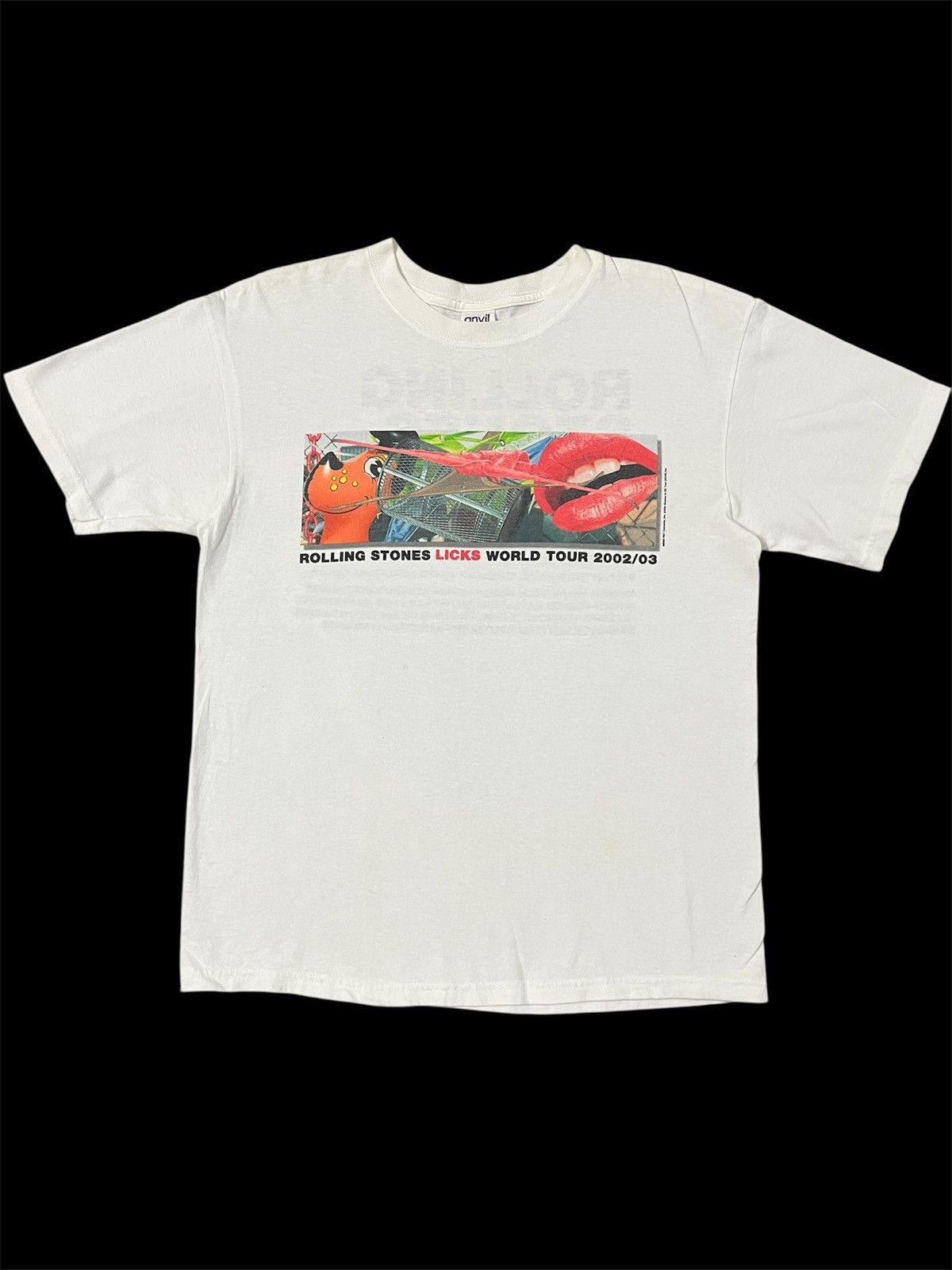 Band Tees × The Rolling Stones × Vintage Vintage Rolling Stone Licks World Tour 02/03 Tshirt Size US M / EU 48-50 / 2 - 1 Thumbnail