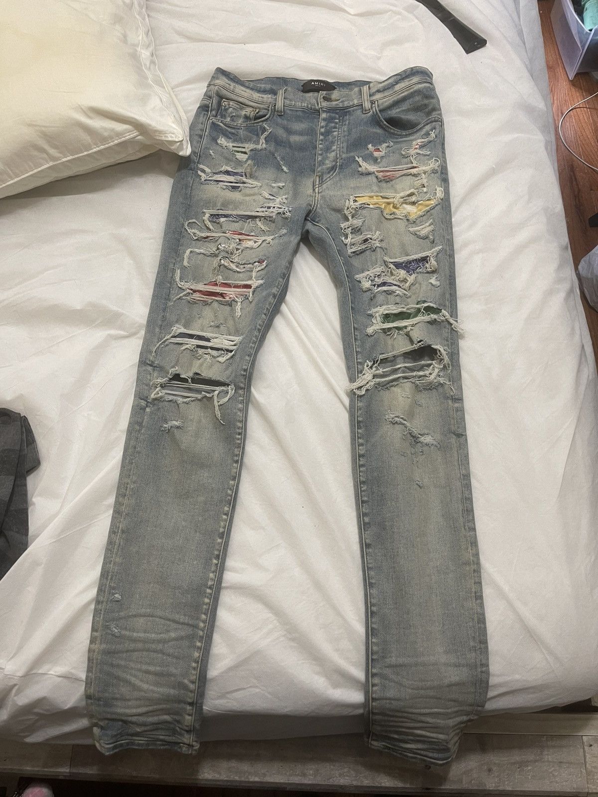 Amiri amiri rainbow patch Size US 33 - 6 Thumbnail
