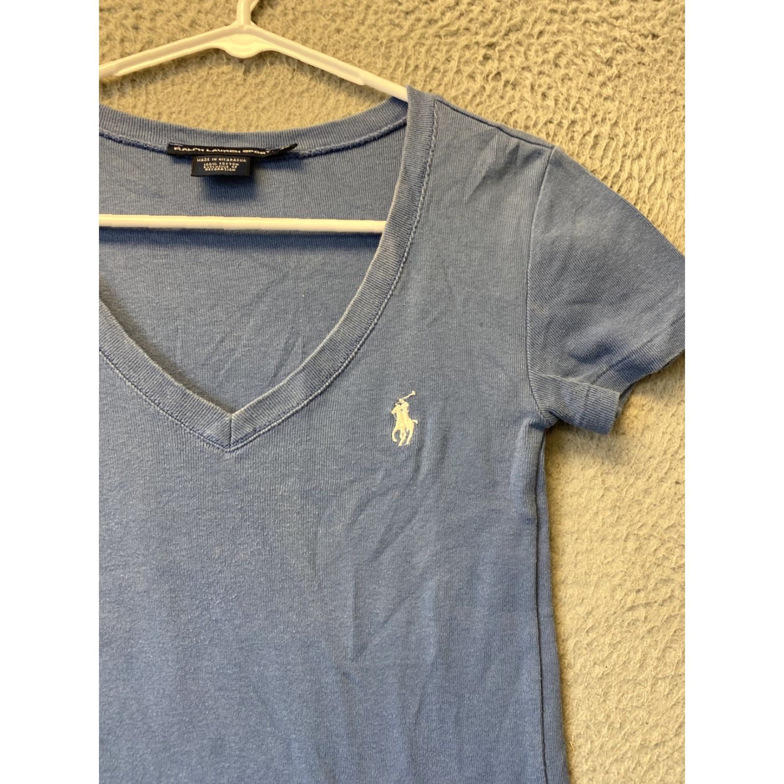 Ralph Lauren VINTAGE Ralph Lauren Women Shirt T-Shirt XS Blue 36-63 Womens XS Blue Size XS / US 0-2 / IT 36-38 - 2 Thumbnail