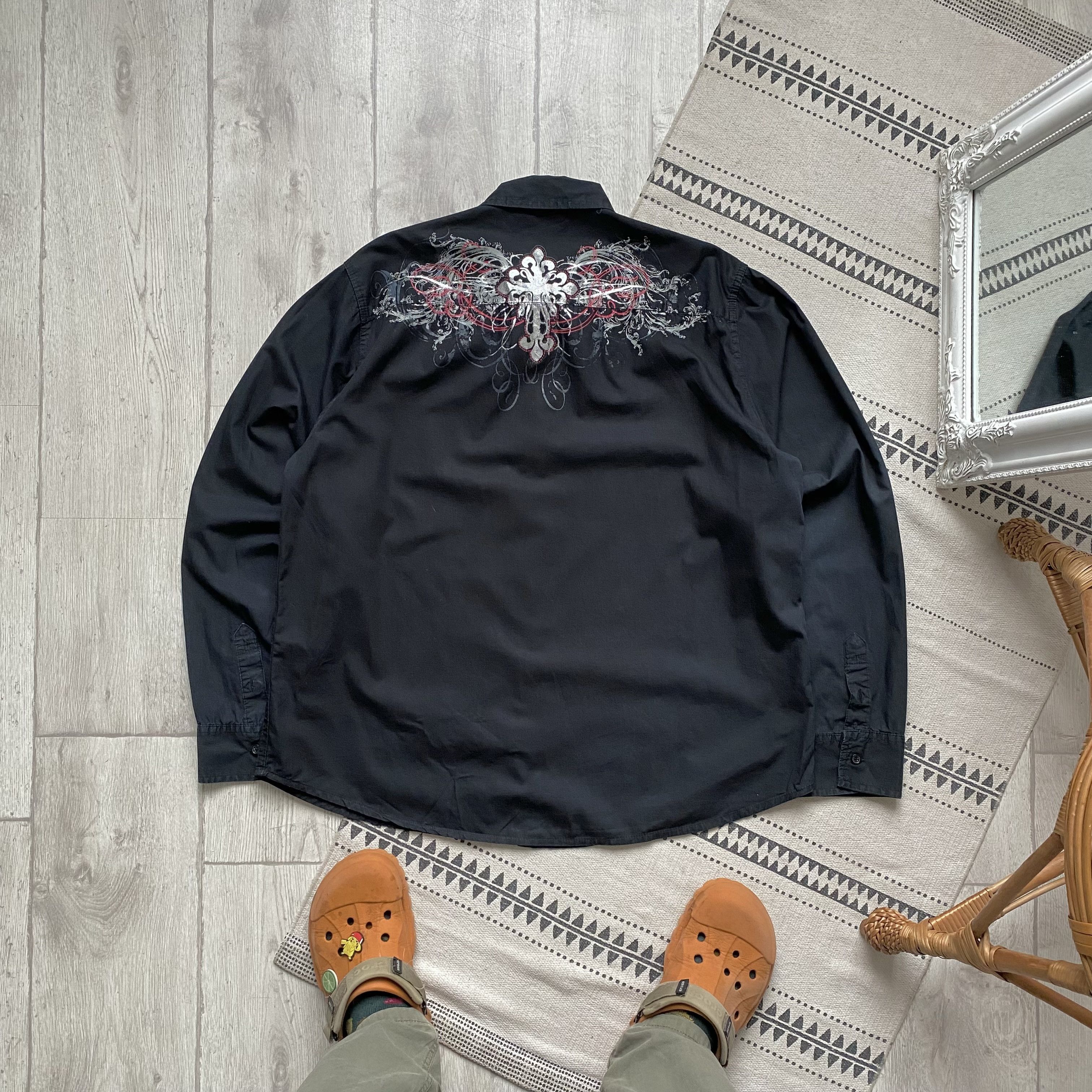 Tapout 👔 Vintage Affliction style shirt MMA Elit Opium LGB Style Size US XL / EU 56 / 4 - 1 Thumbnail