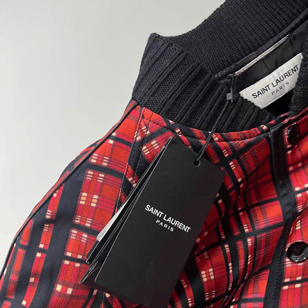Saint Laurent Paris Sz 45 Saint Laurent Paris Plaid Teddy Jacket-2508 Size US S / EU 44-46 / 1 - 5 Thumbnail