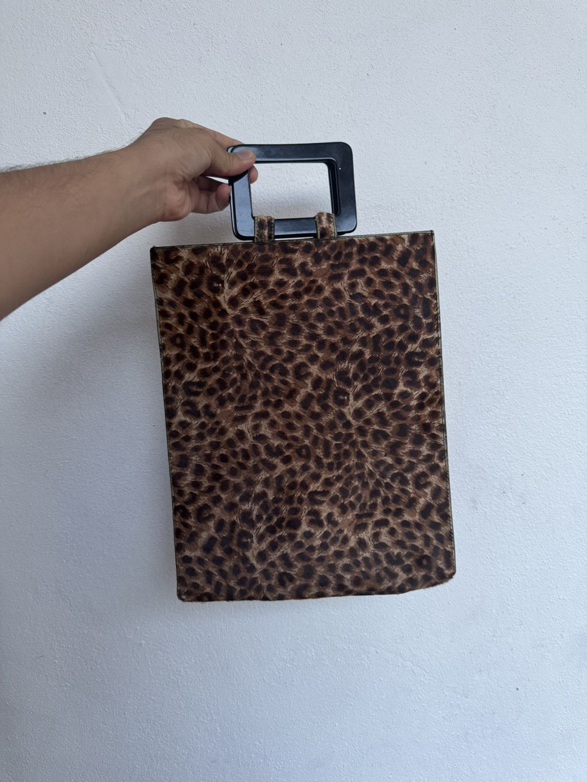 Yves Saint Laurent VINTAGE YVES SAINT LAURENT LEOPARD PRINT PONY HAIR TOTE BAG Size ONE SIZE - 5 Thumbnail
