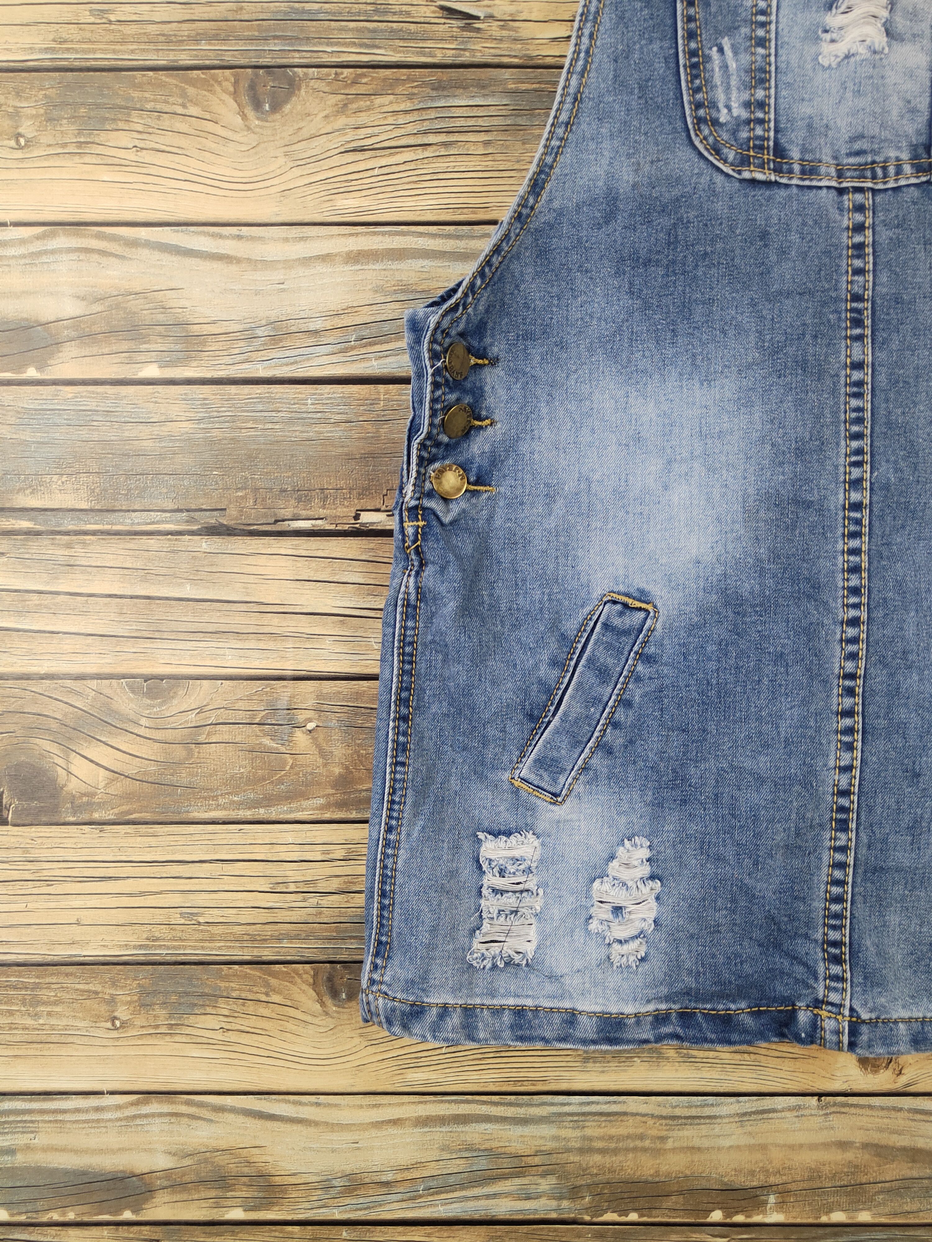 Japanese Brand × Vintage Streetwear Japanese Brand Blue Denim Skirt Jumpsuits Size 34" / US 12 / IT 48 - 6 Thumbnail