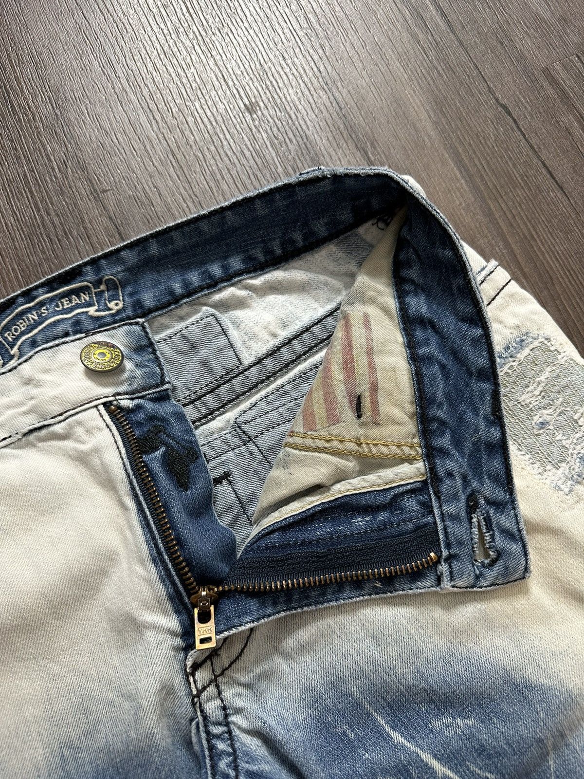Robins Jeans 🔥Robin’s Jeans🔥 Bleached and Dyed Denim Jeans Size US 31 - 15 Thumbnail