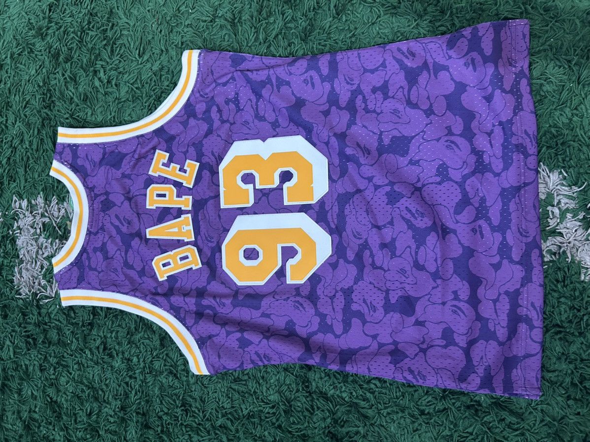 Bape × Mitchell & Ness × NBA Bape Laker Jersey Size US M / EU 48-50 / 2 - 2 Thumbnail
