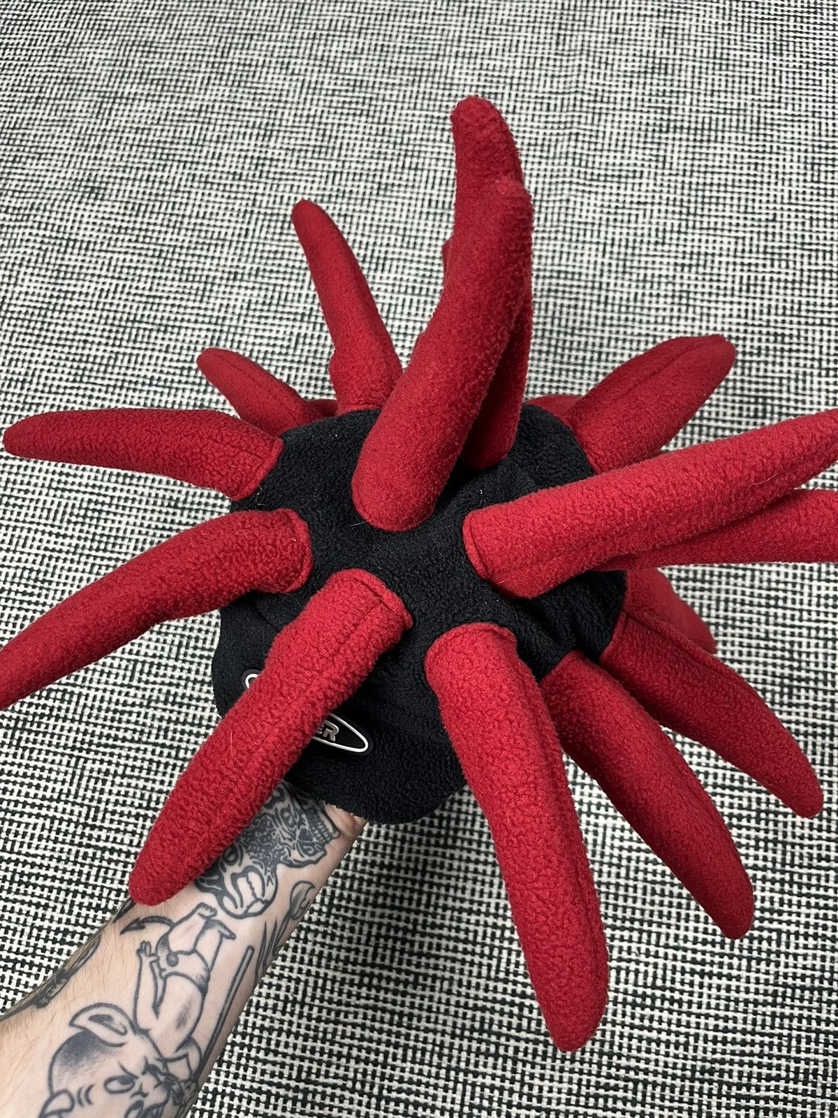 Vintage Spikes dreads vintage fleece ski hat rave cyber style gabber Size ONE SIZE - 2 Thumbnail