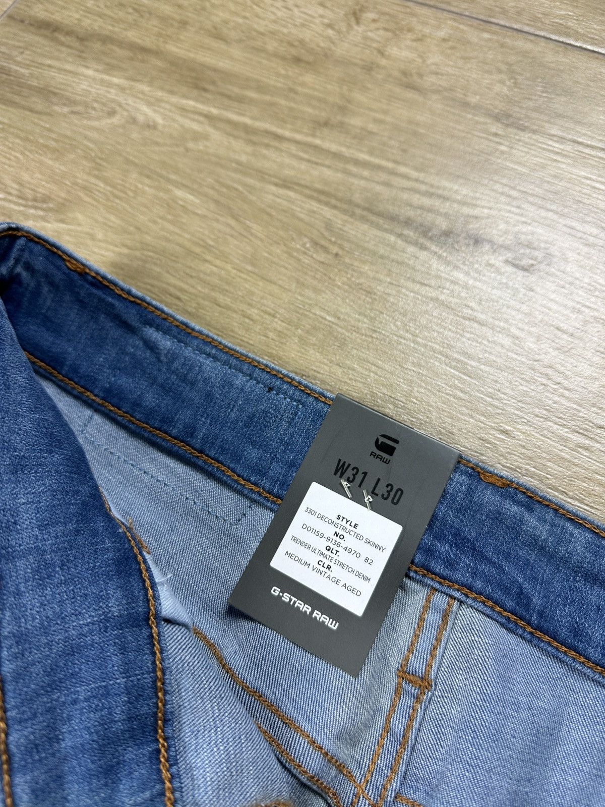 G-Star NEW🏷️ G-Star Raw 3301 Deconstructed Skinny Denim Jeans Size US 31 - 6 Thumbnail