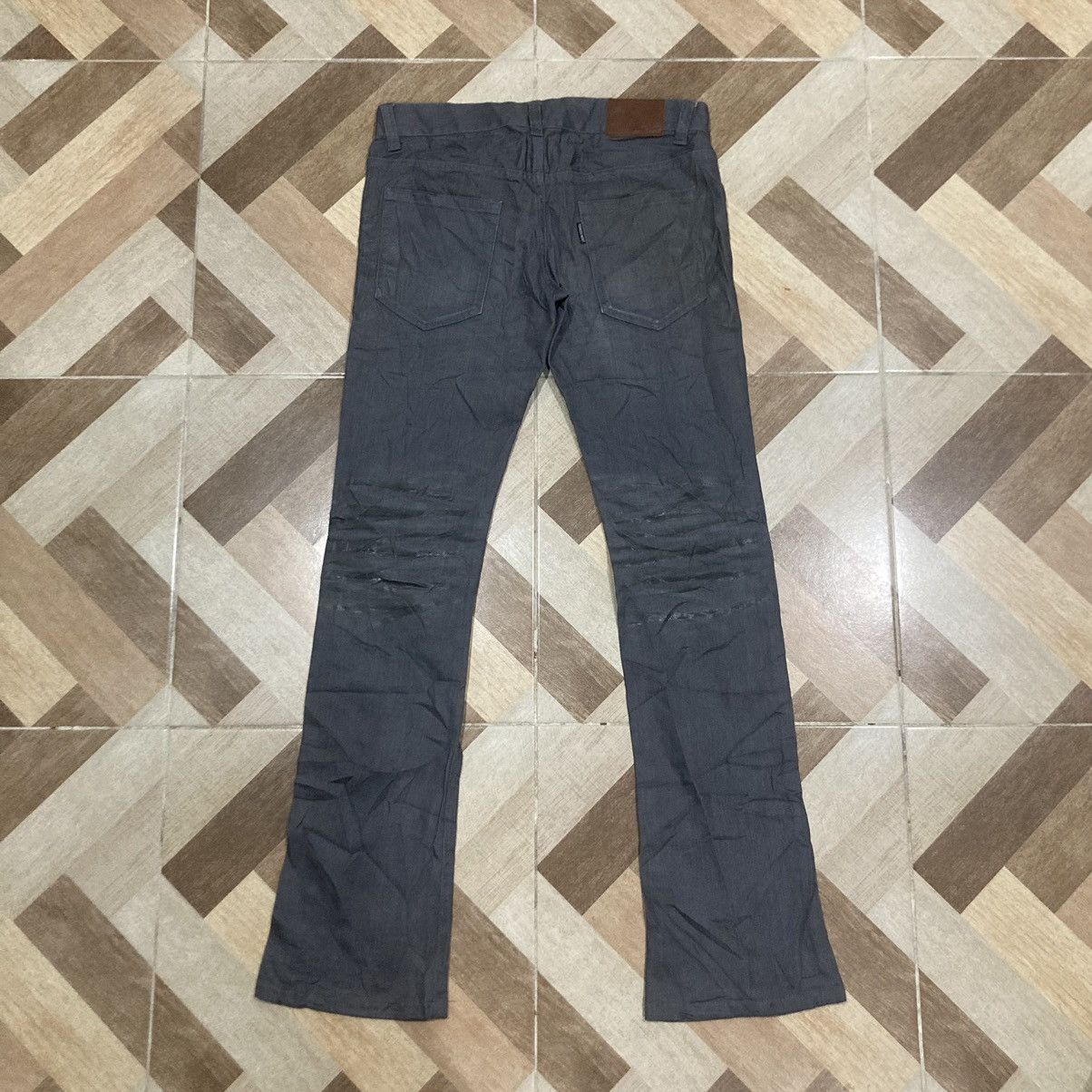 If Six Was Nine TORNADO MART WAX COATED FLARED BOOTCUT DENIM Size US 32 / EU 48 - 2 Thumbnail