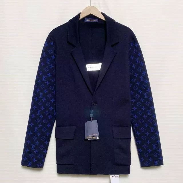 Louis Vuitton Louis Vuitton FW23 Logo Knit Blazer Men's Black Size US L / EU 52-54 / 3 - 1 Thumbnail