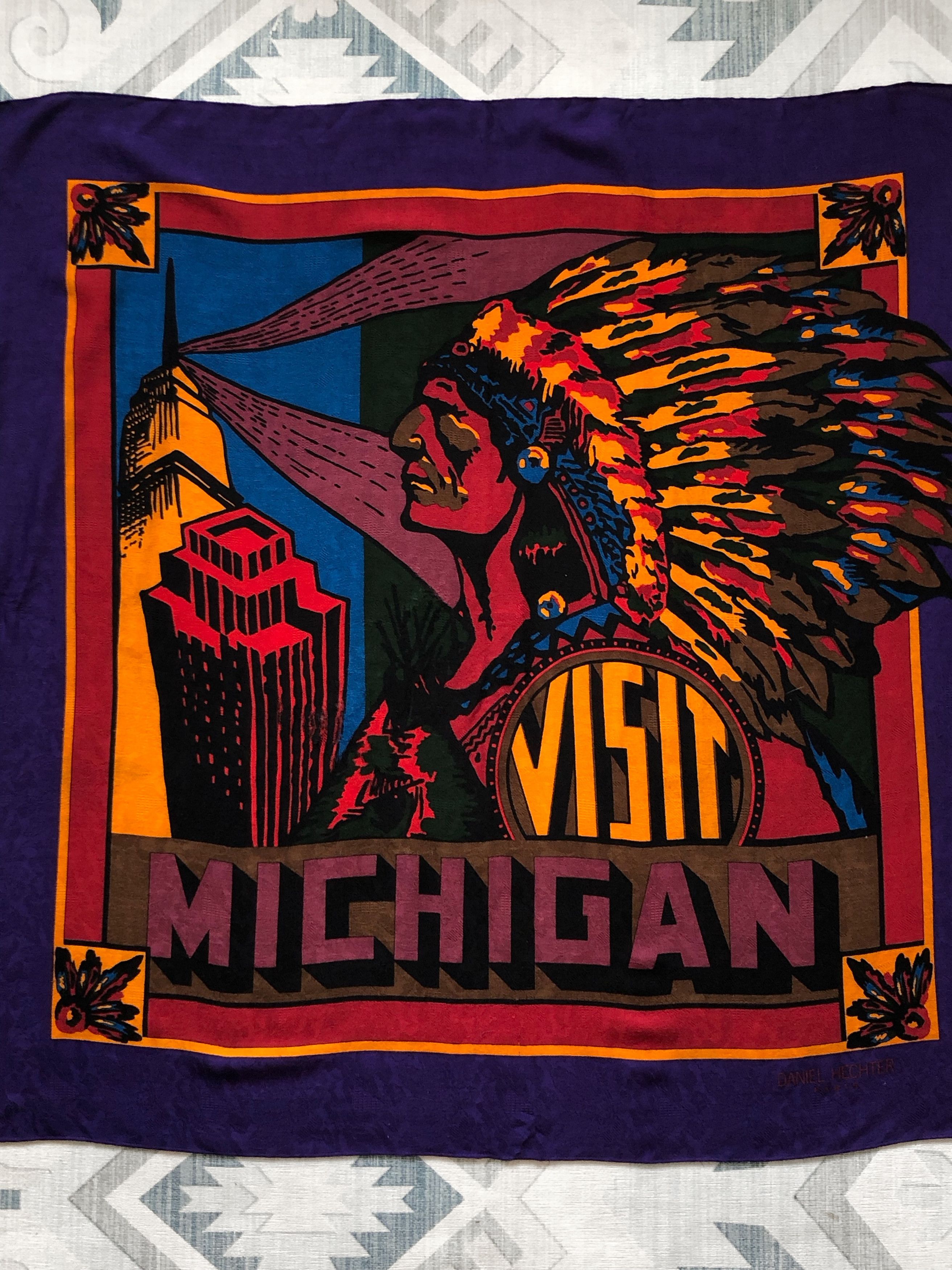 Daniel Hechter × Native × Vintage VINTAGE DANIEL HECHTER PARIS MICHIGAN WOOL SCARVES Size ONE SIZE - 2 Thumbnail