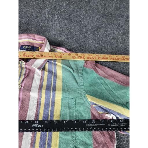 Polo Ralph Lauren Polo Ralph Lauren Classic Fit Sz M Striped Button Up Short S Size US M / EU 48-50 / 2 - 5 Thumbnail