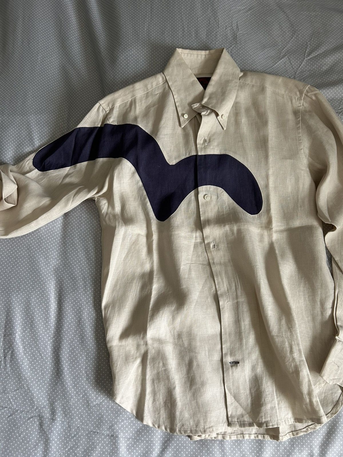 Evisu Rare Linen Dress Shirt by Evisu Size US M / EU 48-50 / 2 - 2 Thumbnail