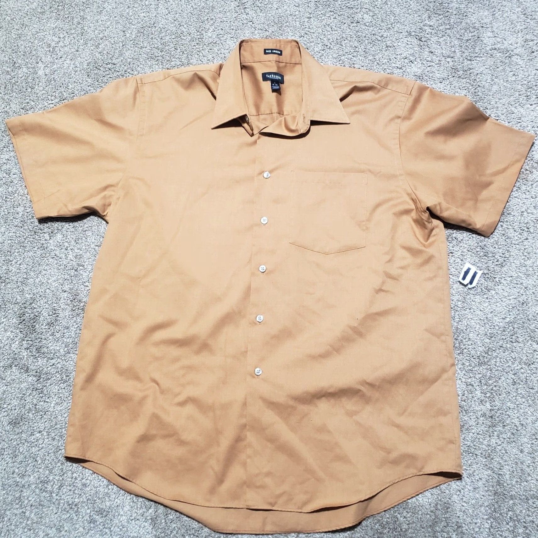 Van Heusen Van Heusen Shirt Adult Men Orange Short Sleeve Button-Up L Size US L / EU 52-54 / 3 - 2 Thumbnail