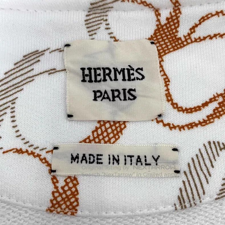 Hermes Hermes White Chain Buckle Printed Cotton Single-Breasted J Size XXS / US 00 / IT 34 - 5 Thumbnail