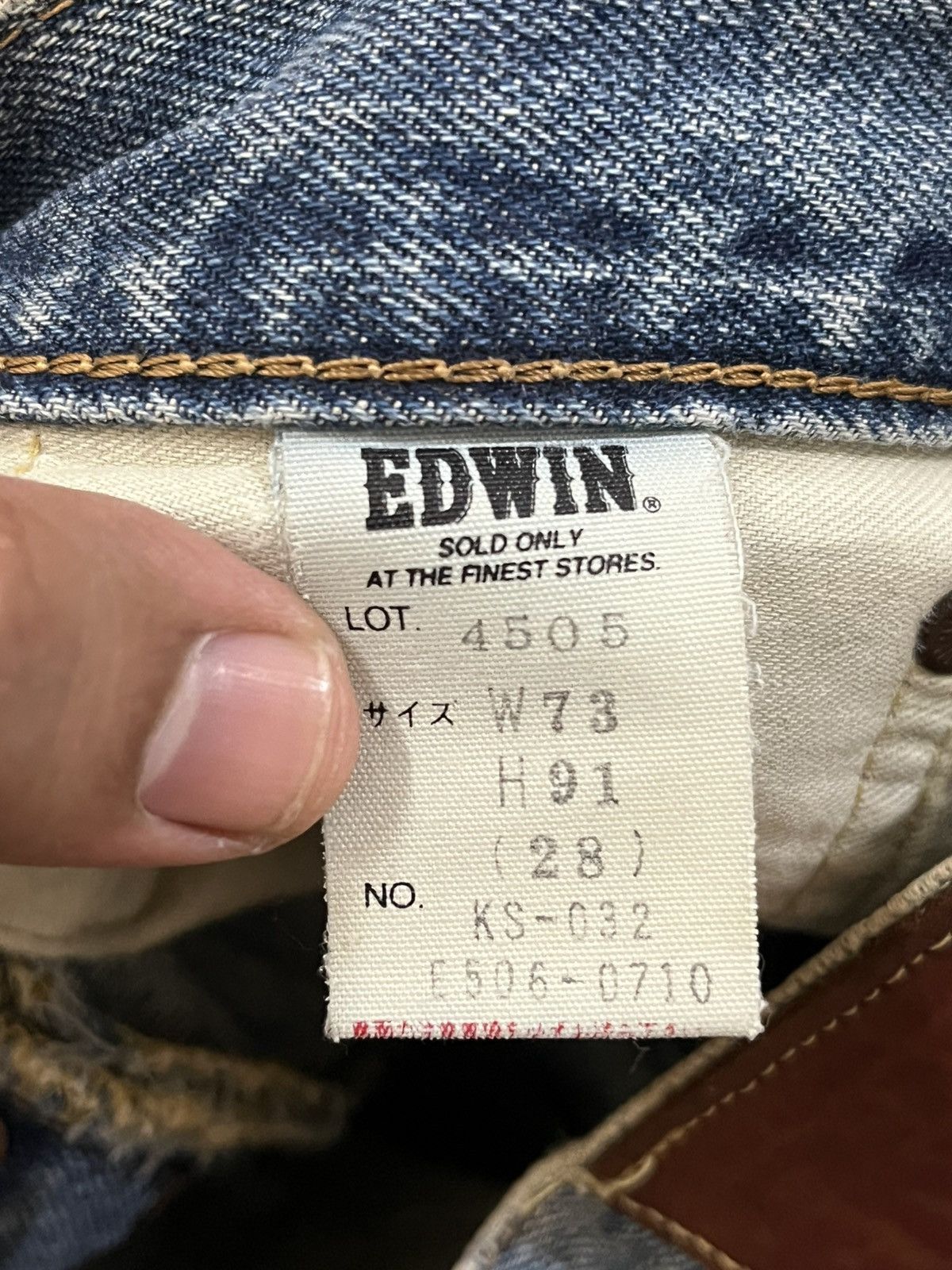 Edwin Vintage Edwin 505X Selvedge Distressed Denim Size US 29 - 8 Thumbnail