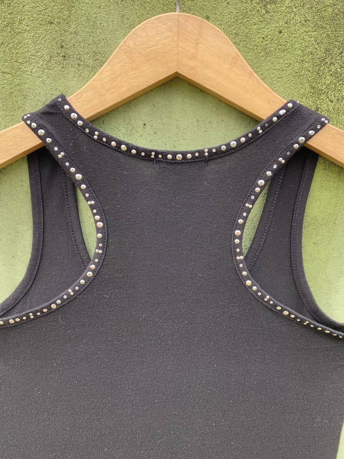 Japanese Brand INGNI Studded Ribbed Tank Top Black Japanese Punk Style Size M / US 6-8 / IT 42-44 - 9 Thumbnail