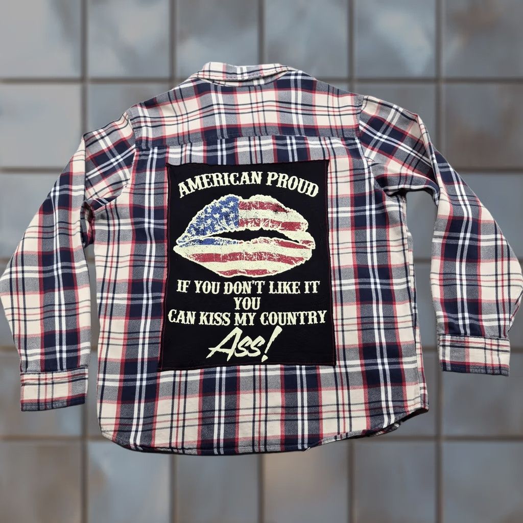 Merrell Merrell Button Up Flannel Shirt Mens M Plaid Long Sleeve Multicolor Patrotic USA Western 90s California Outdoor Patriotic Shirt Size US M / EU 48-50 / 2 - 1 Thumbnail