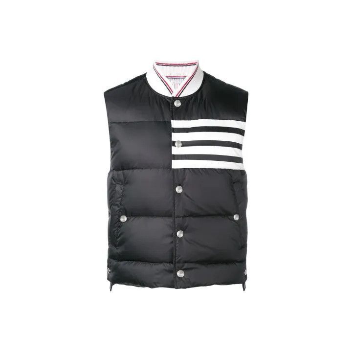 Thom Browne Thom Browne Black Striped Vest for Men -2507 Size US S / EU 44-46 / 1 - 7 Thumbnail