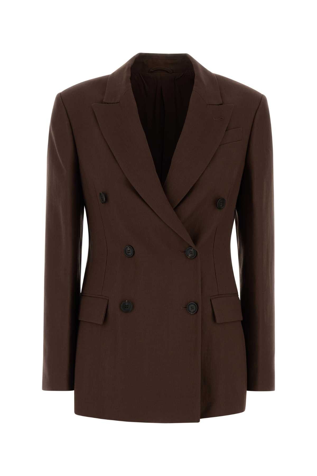Brunello Cucinelli Brown Jersey Blazer Size XS / US 0-2 / IT 36-38 - 1 Thumbnail