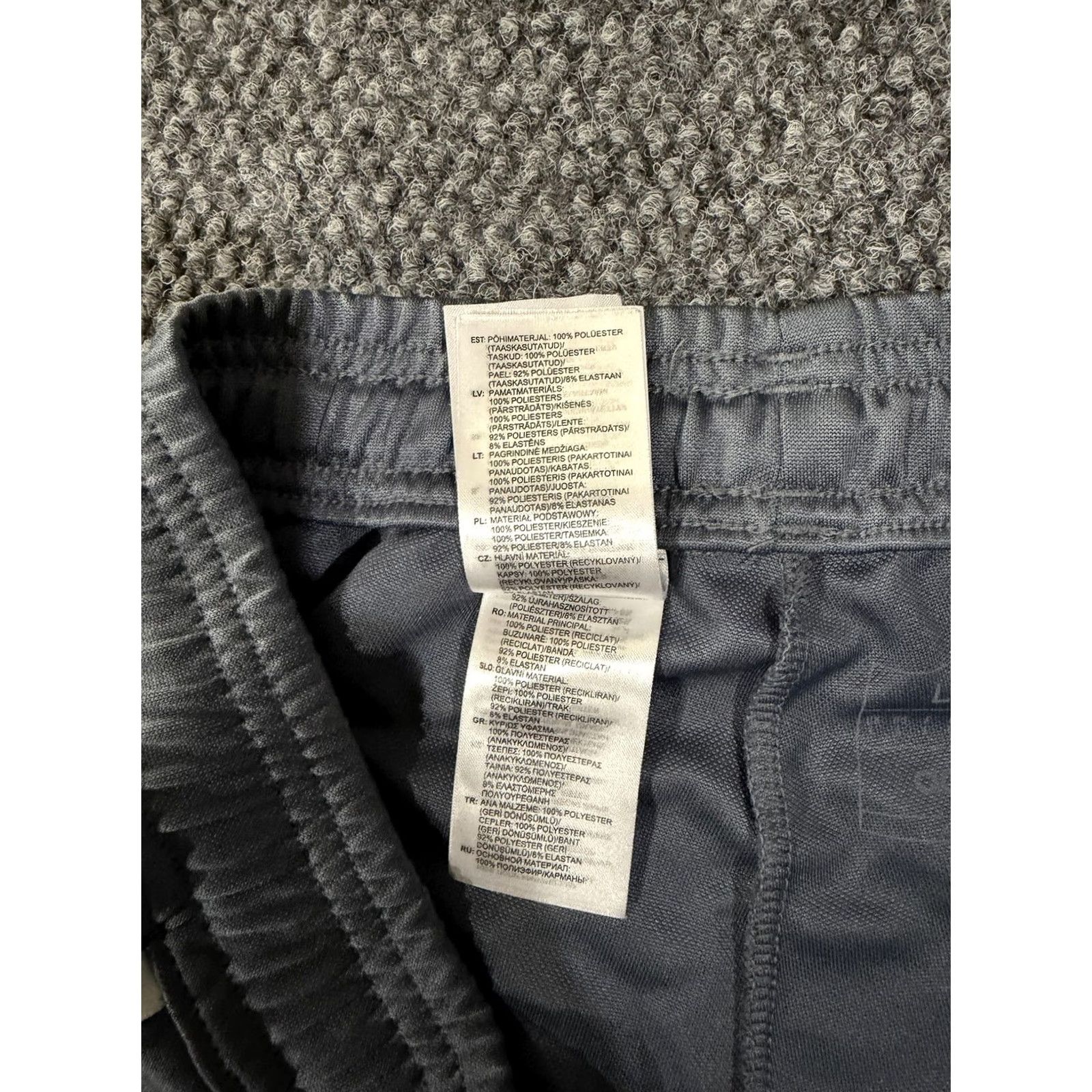 Adidas Adidas Track Pants Mens L Gray Knit Three Stripes Tapered Athletic Soccer Gym Training Running Jogging Pants Size US 33 - 7 Thumbnail