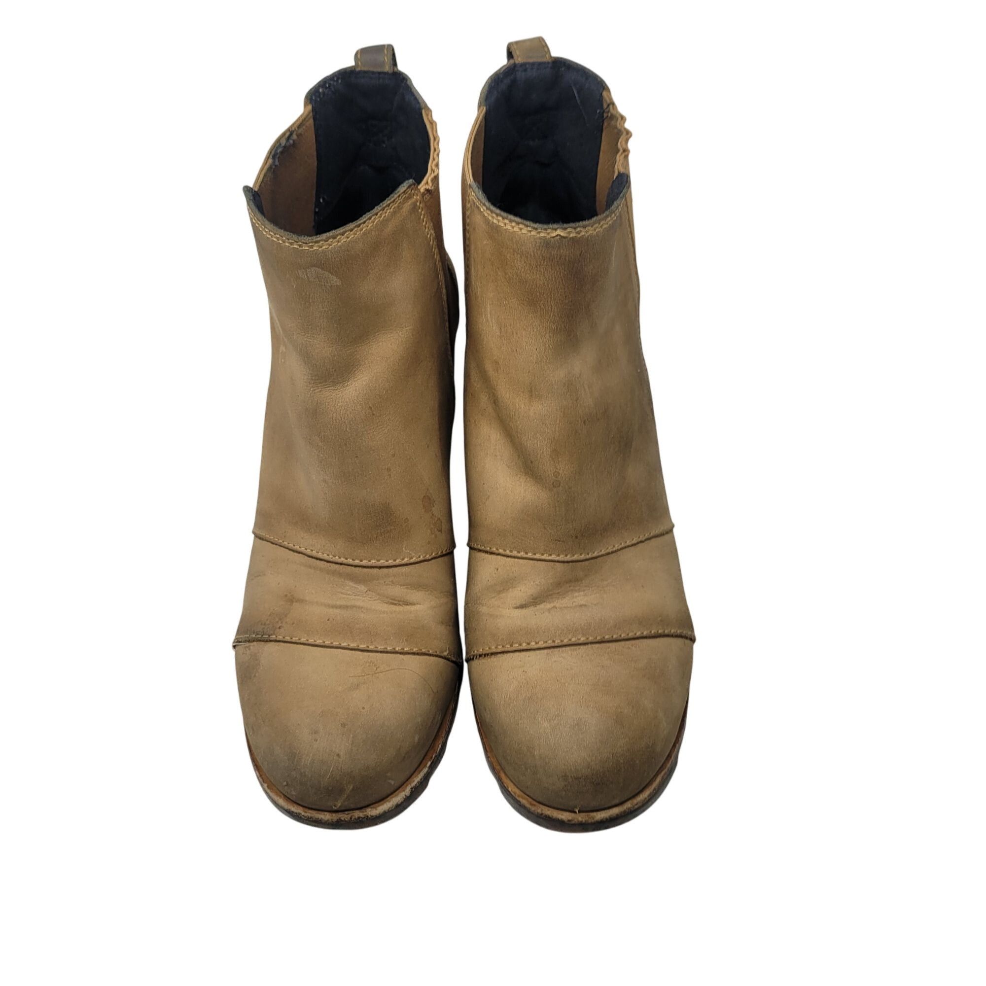 SOREL Sorel Womens Leather Lea Wedge Booties Elk Curry Sz 9.5 Mad Size US 9.5 / IT 39.5 - 6 Thumbnail