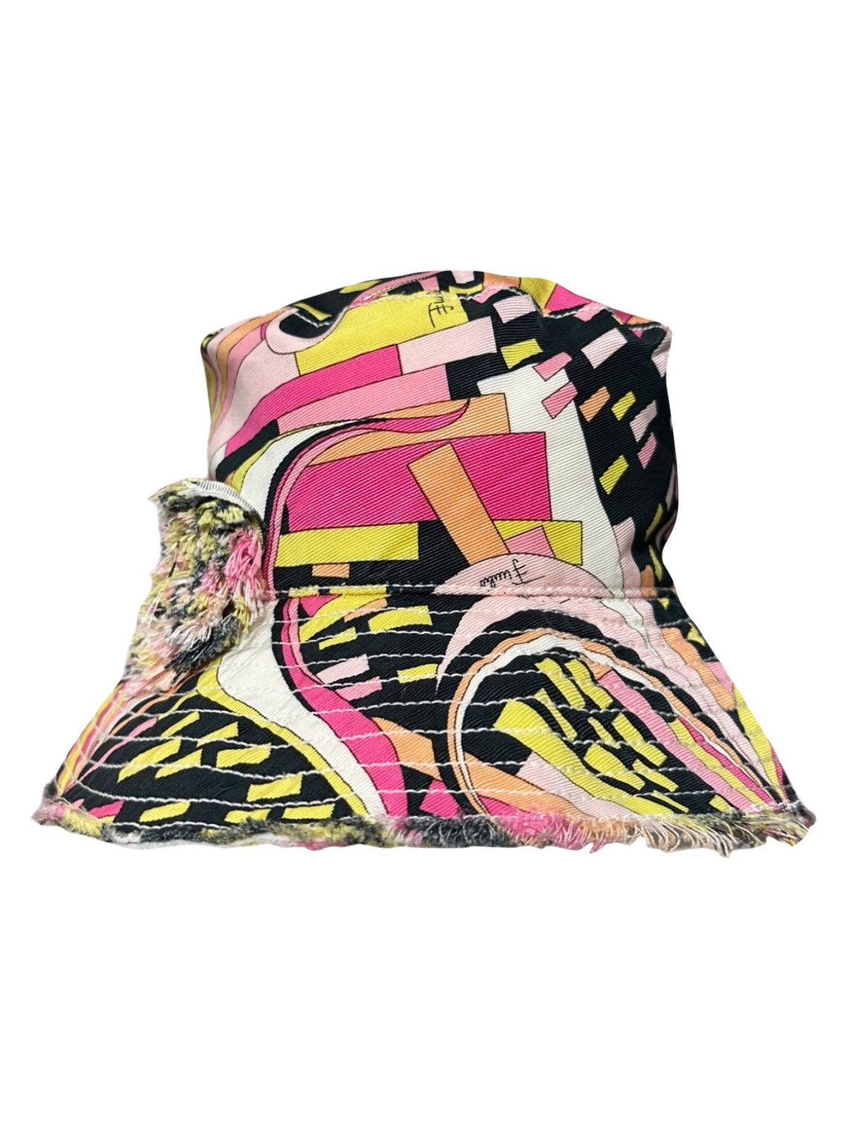 Emilio Pucci EMILIO PUCCI Fall Winter 2003 Floral Appliqué Bucket Hat Size ONE SIZE - 1 Thumbnail