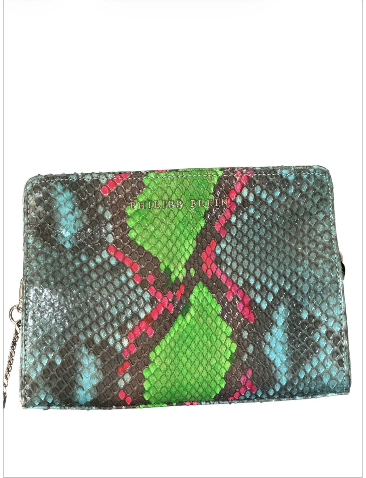 Philipp Plein Philipp Plein Python Leather Bag Neon Multicolor Chain Strap Size ONE SIZE - 4 Thumbnail