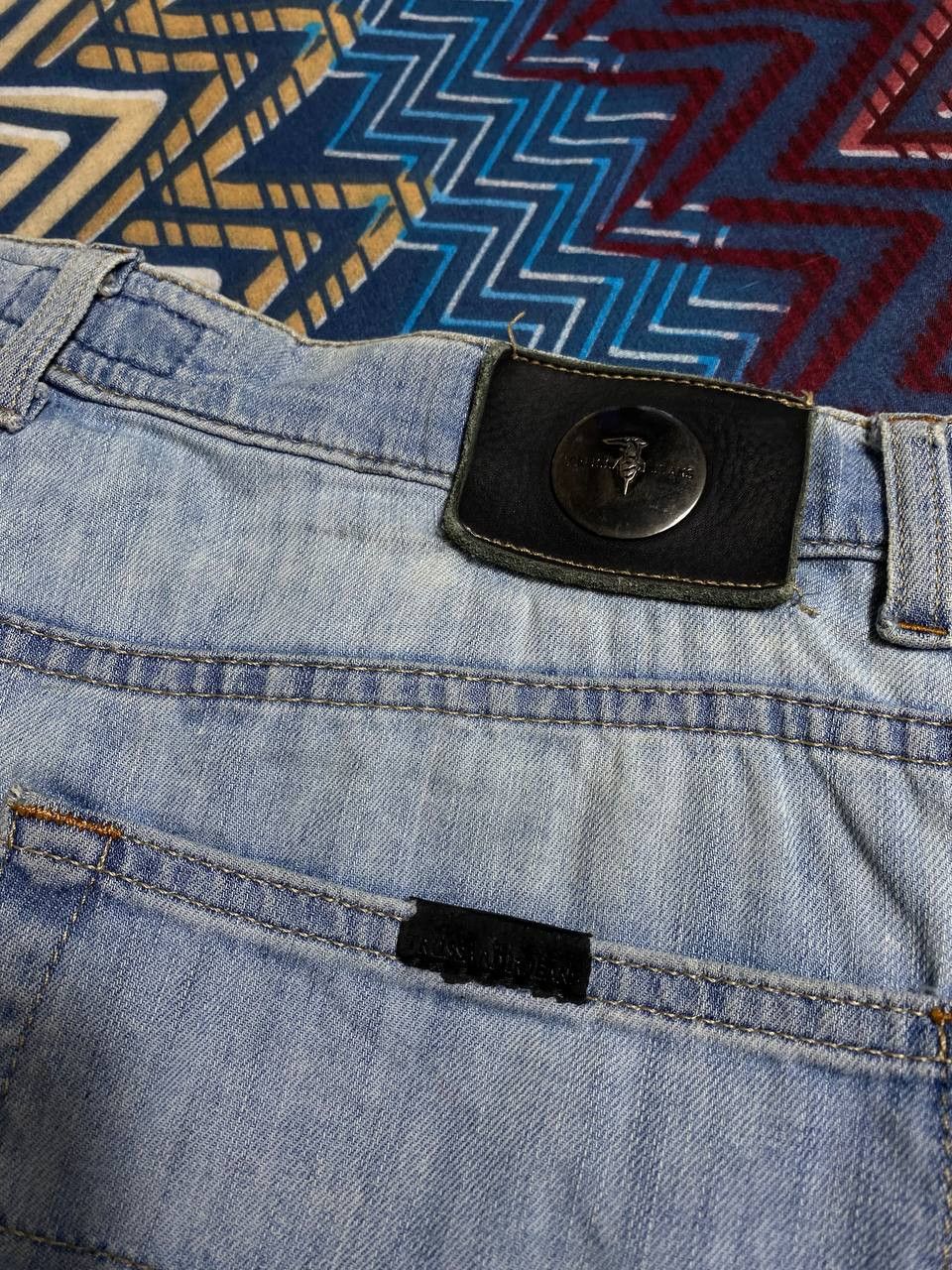 Trussardi × Vintage Trussardi short denim logo nice designer Size US 36 / EU 52 - 9 Thumbnail