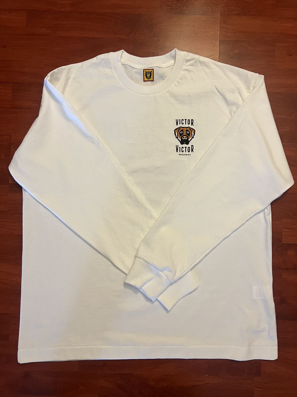 image of Human Made X Victor Victor L/s T-Shirt in White, Men's (Size 2XL)