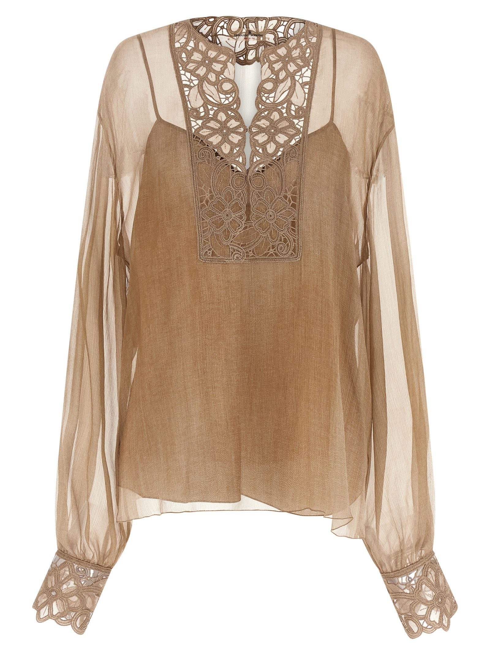 Ermanno Scervino Floral carving blouse Size M / US 6-8 / IT 42-44 - 1 Thumbnail