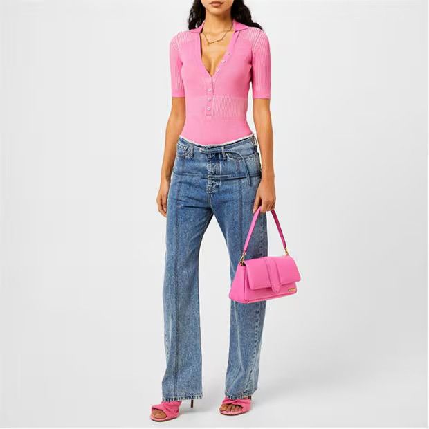Jacquemus o1g2r1mq1024 Polo Bodysuit in Pink Size M / US 6-8 / IT 42-44 - 6 Thumbnail