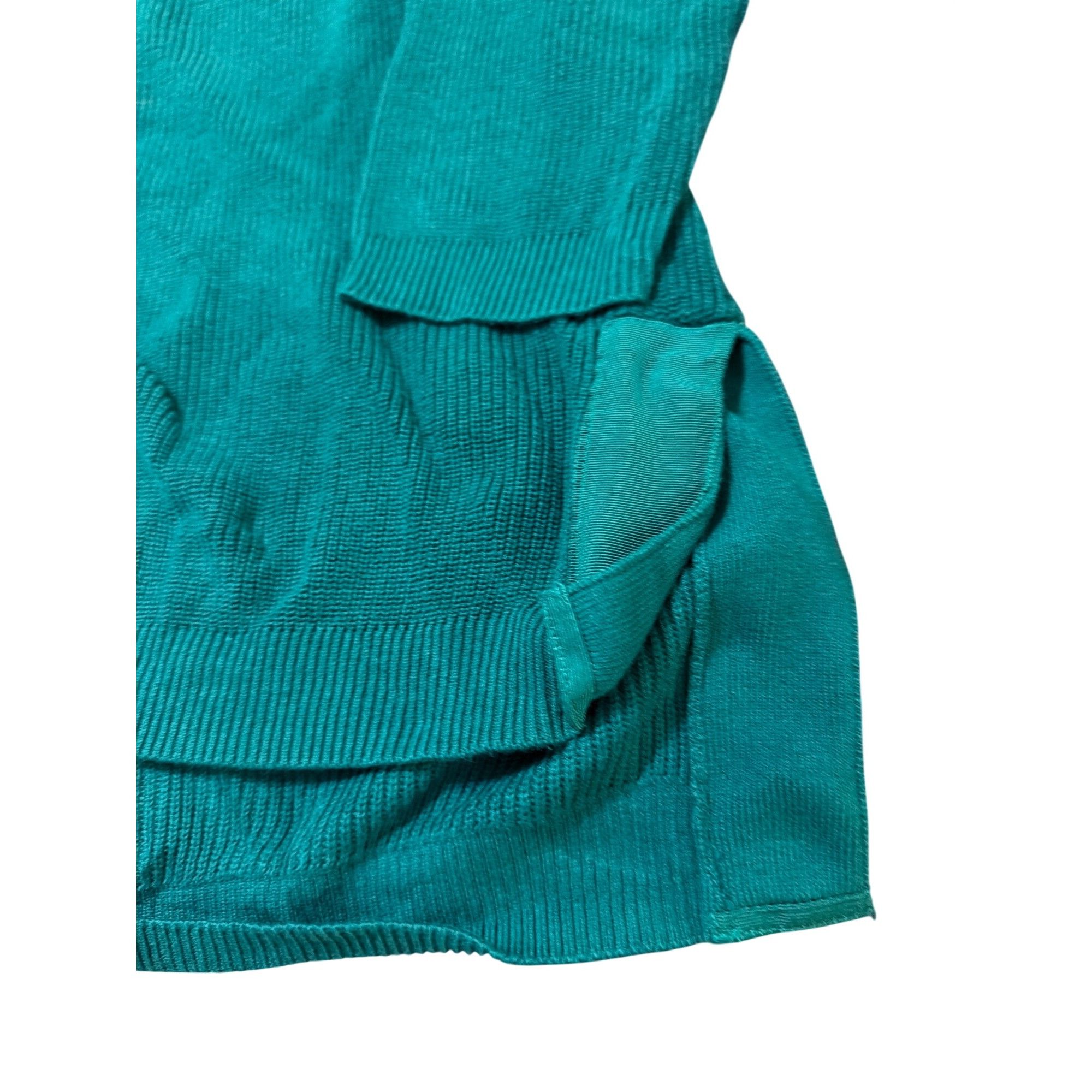 Other Crown & Ivy Green Gold Button Front Cardigan Sweater Side Sl Size XL / US 12-14 / IT 48-50 - 2 Thumbnail