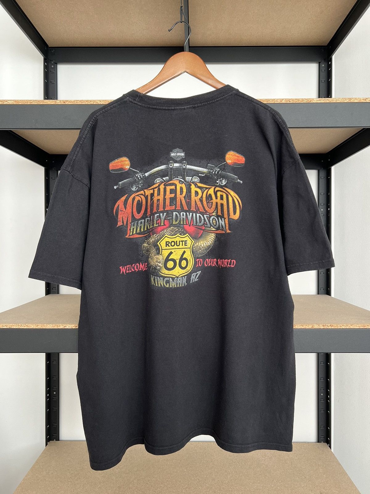 Harley Davidson Vintage 2017 Harley Davidson Snake Mother Road Black T-shirt Size US XXL / EU 58 / 5 - 2 Thumbnail