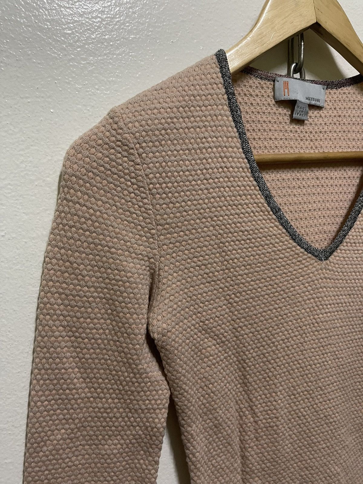 Missoni × Vintage Missoni Long Sleeve V Neck Italy Size XS / US 0-2 / IT 36-38 - 3 Thumbnail