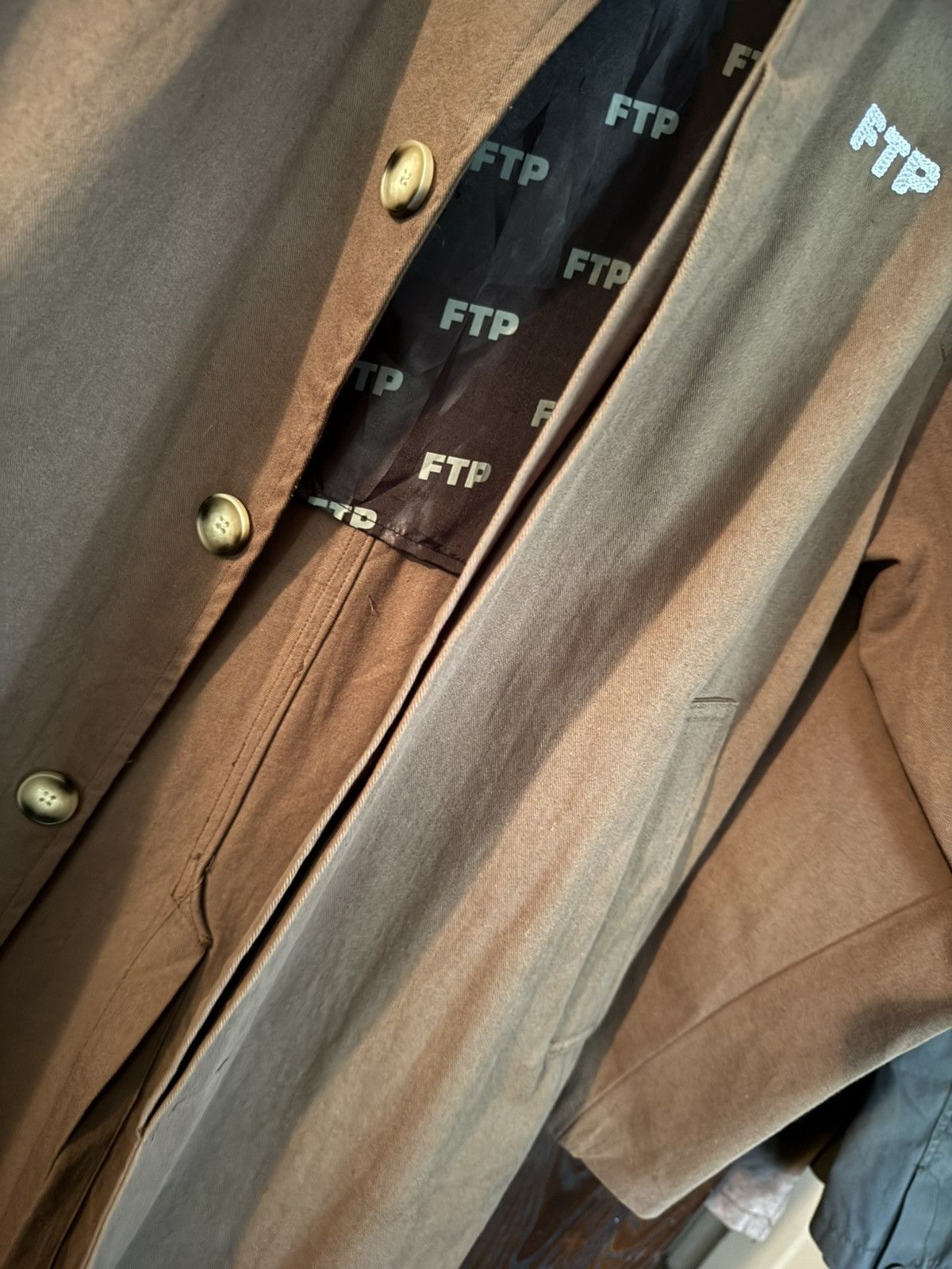 Fuck The Population FTP Orange Label lightweight Crucifix Trench Coat, BRAND NEW Size US S / EU 44-46 / 1 - 12 Thumbnail