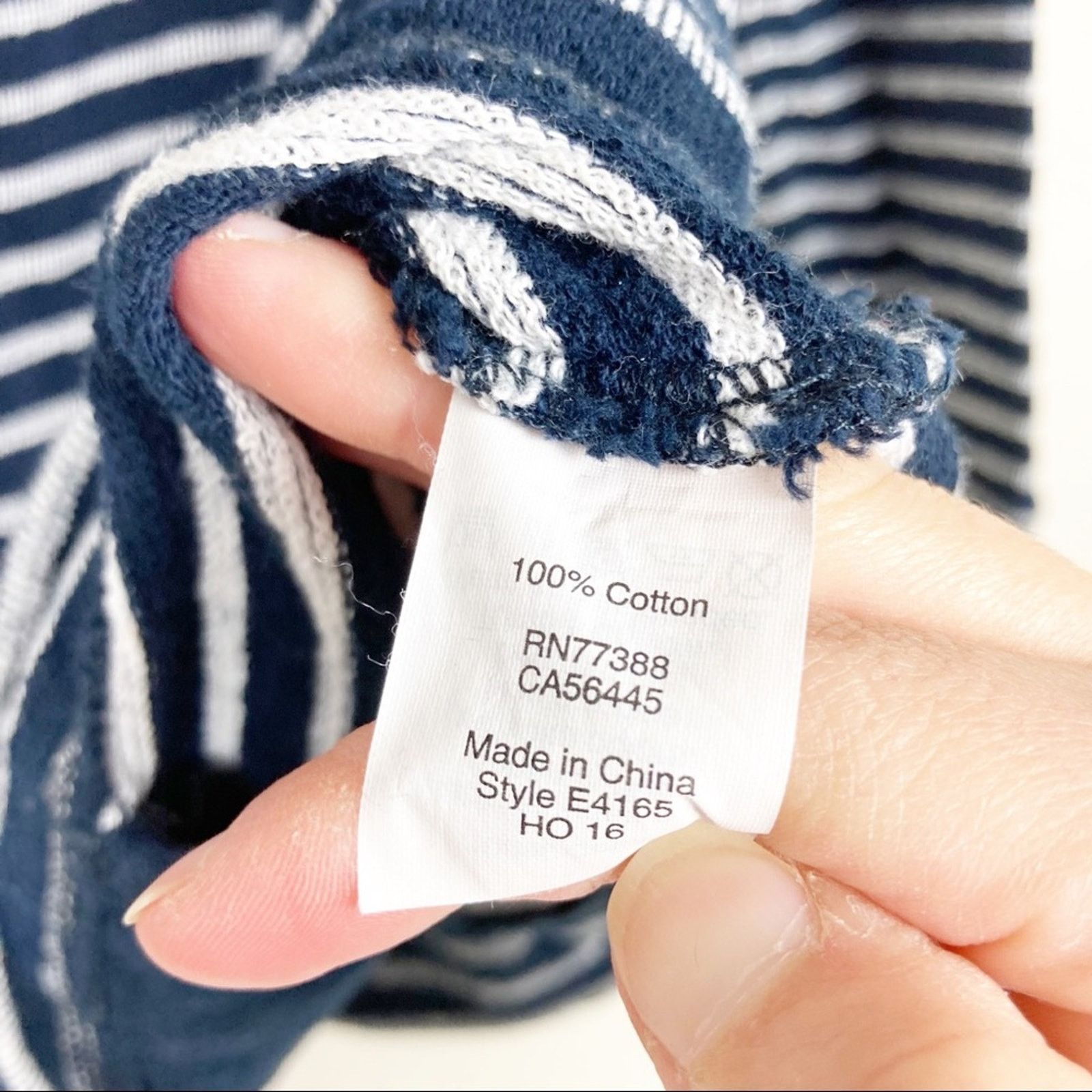 J.Crew J. Crew Navy White Striped Cowl Neck Sweater Sz M Size M / US 6-8 / IT 42-44 - 6 Thumbnail