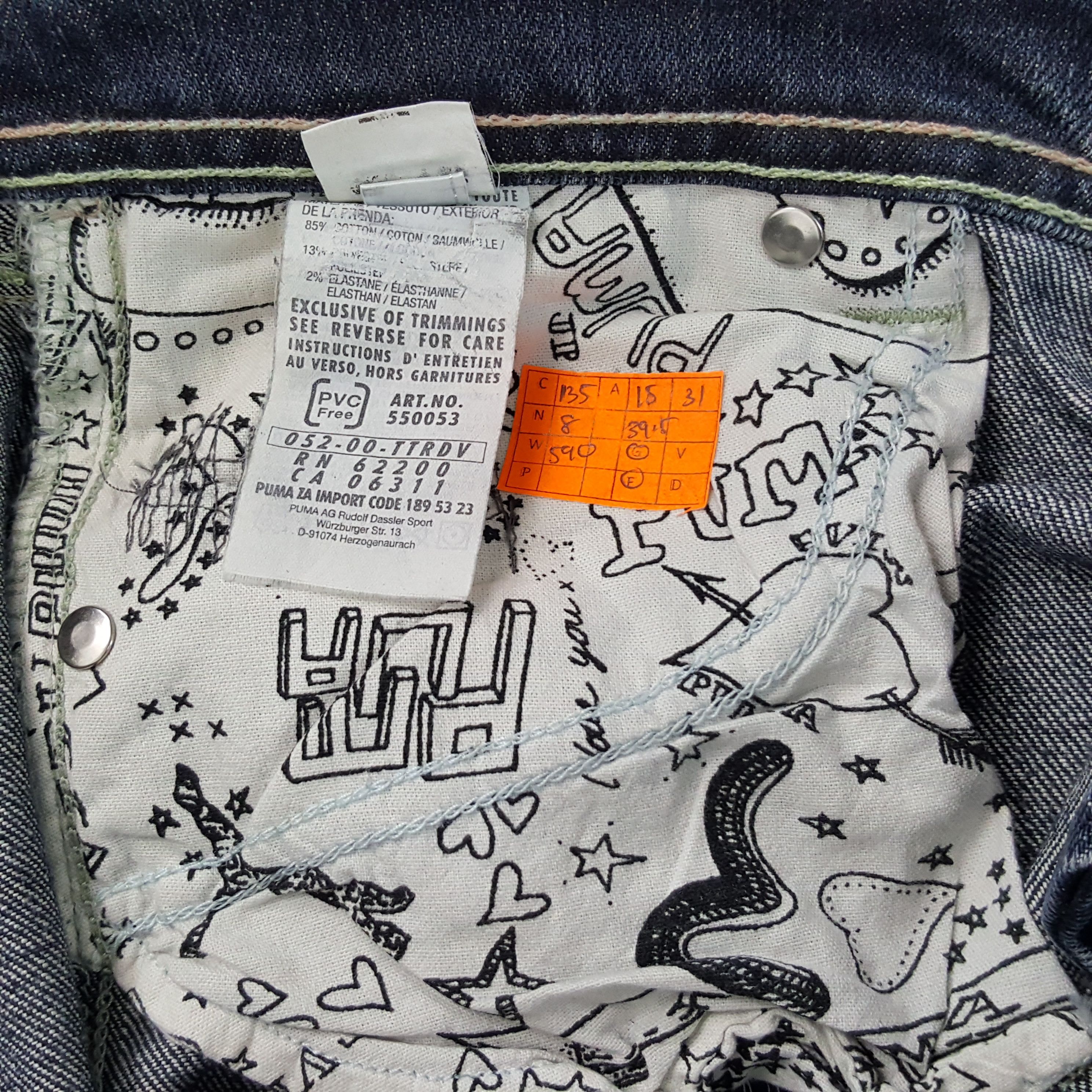 Evisu Vintage Evisu x Puma Japanese Brand Custom Daicock Jeans Size 30" / US 8 / IT 44 - 14 Thumbnail