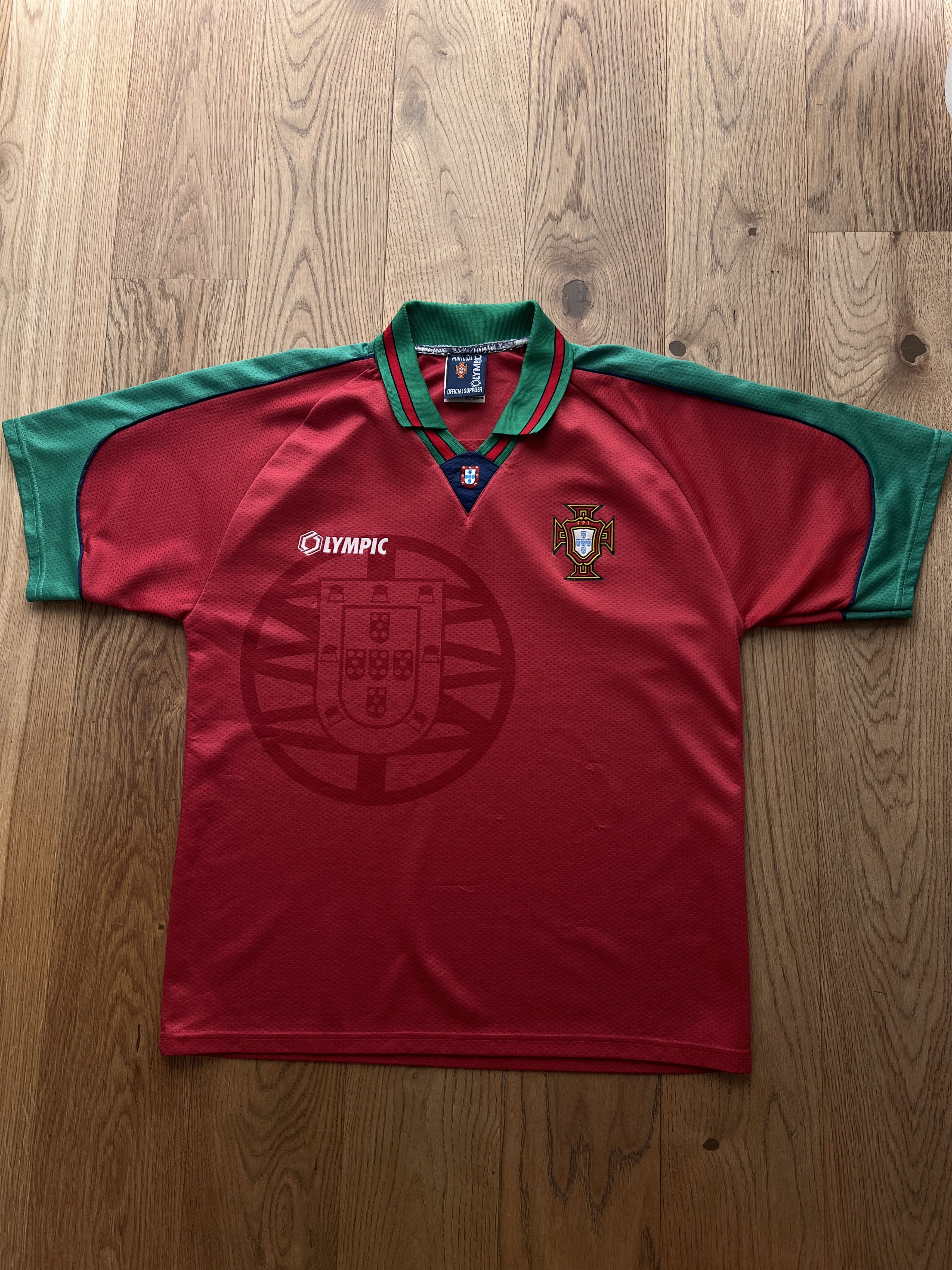 Vintage Rare! Olympic FC Portugal 1996 home football jersey soccer Size US M / EU 48-50 / 2 - 19 Thumbnail