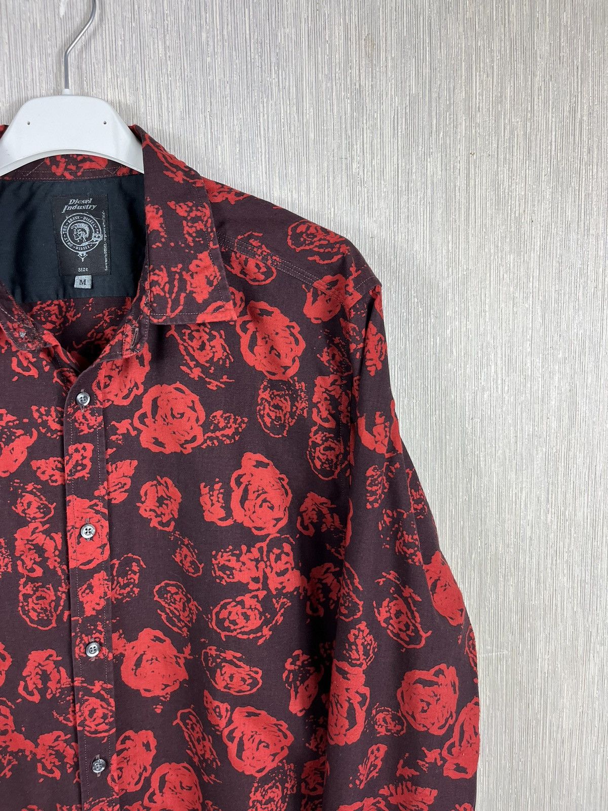 Diesel × Vintage Vintage archive Diesel Industries roses full print y2k shirt Size US M / EU 48-50 / 2 - 3 Thumbnail