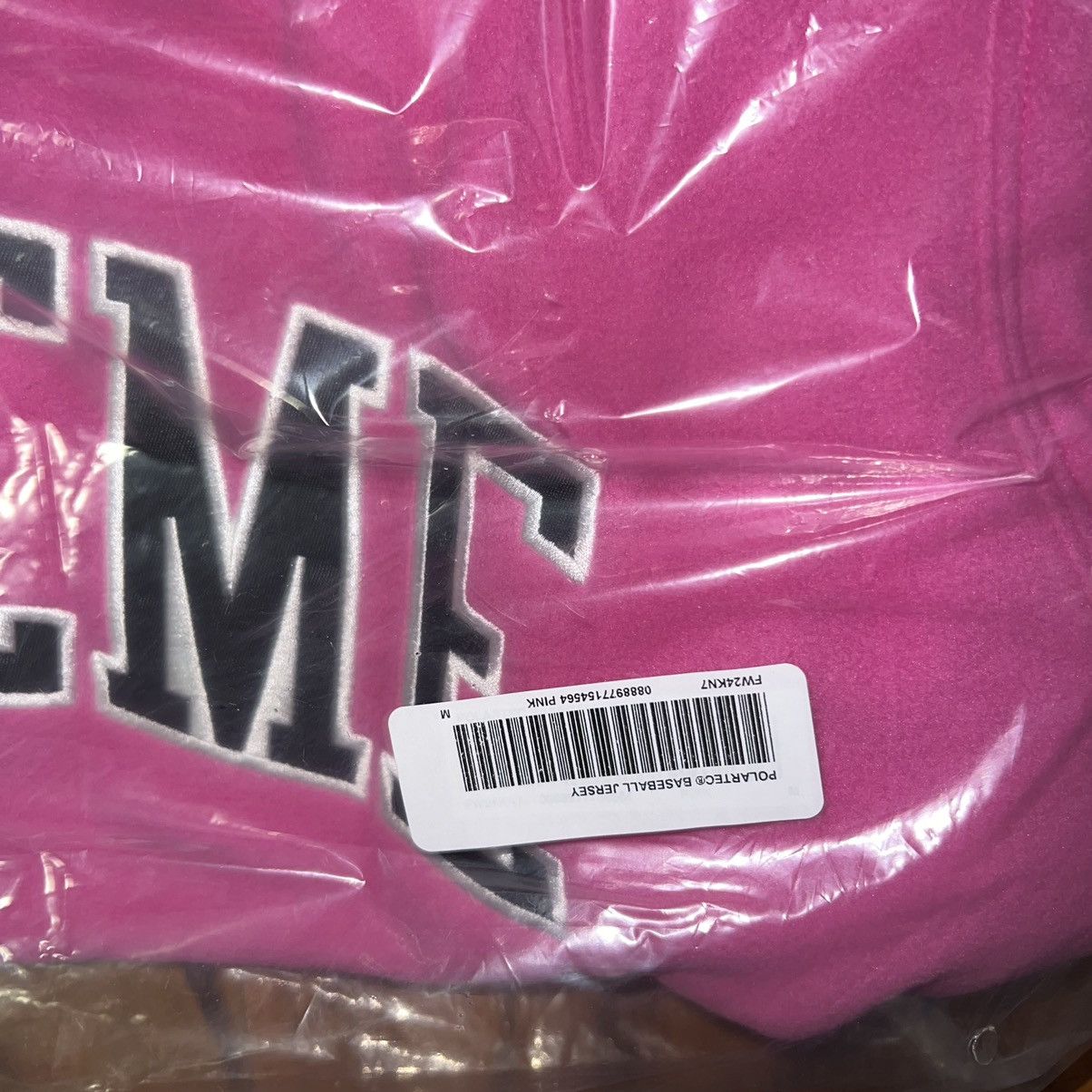 Supreme Supreme Polartec Baseball Jersey Pink Size: M Size US M / EU 48-50 / 2 - 4 Thumbnail