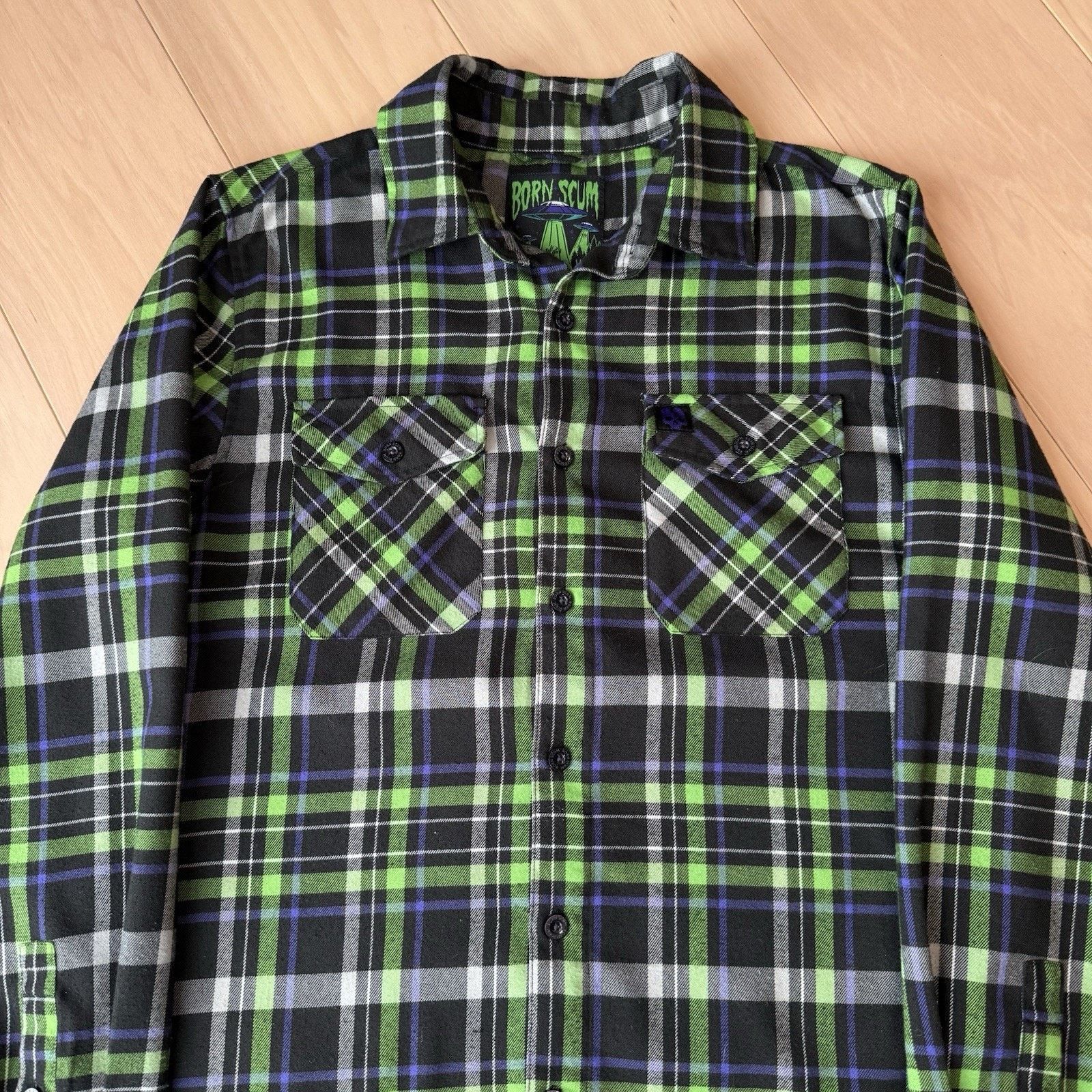 Dixxon Born Scum Flannel Shirt M Multicolor Alien Believe Flannel Size US M / EU 48-50 / 2 - 4 Thumbnail