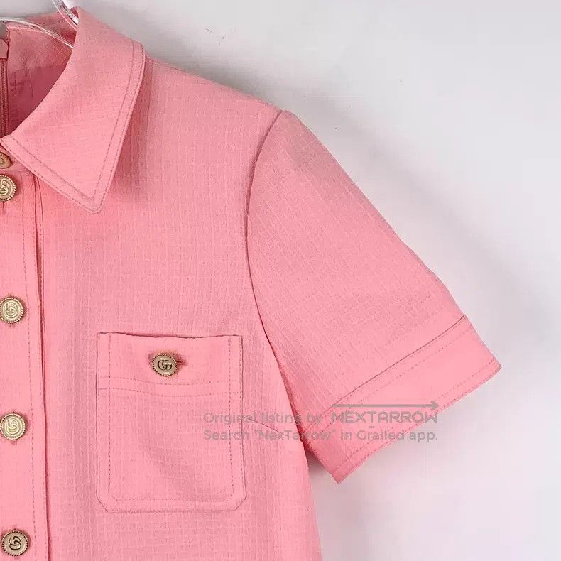Gucci Gucci Pink pocket collar lapel single-breasted short-sleev Size XS / US 0-2 / IT 36-38 - 3 Thumbnail