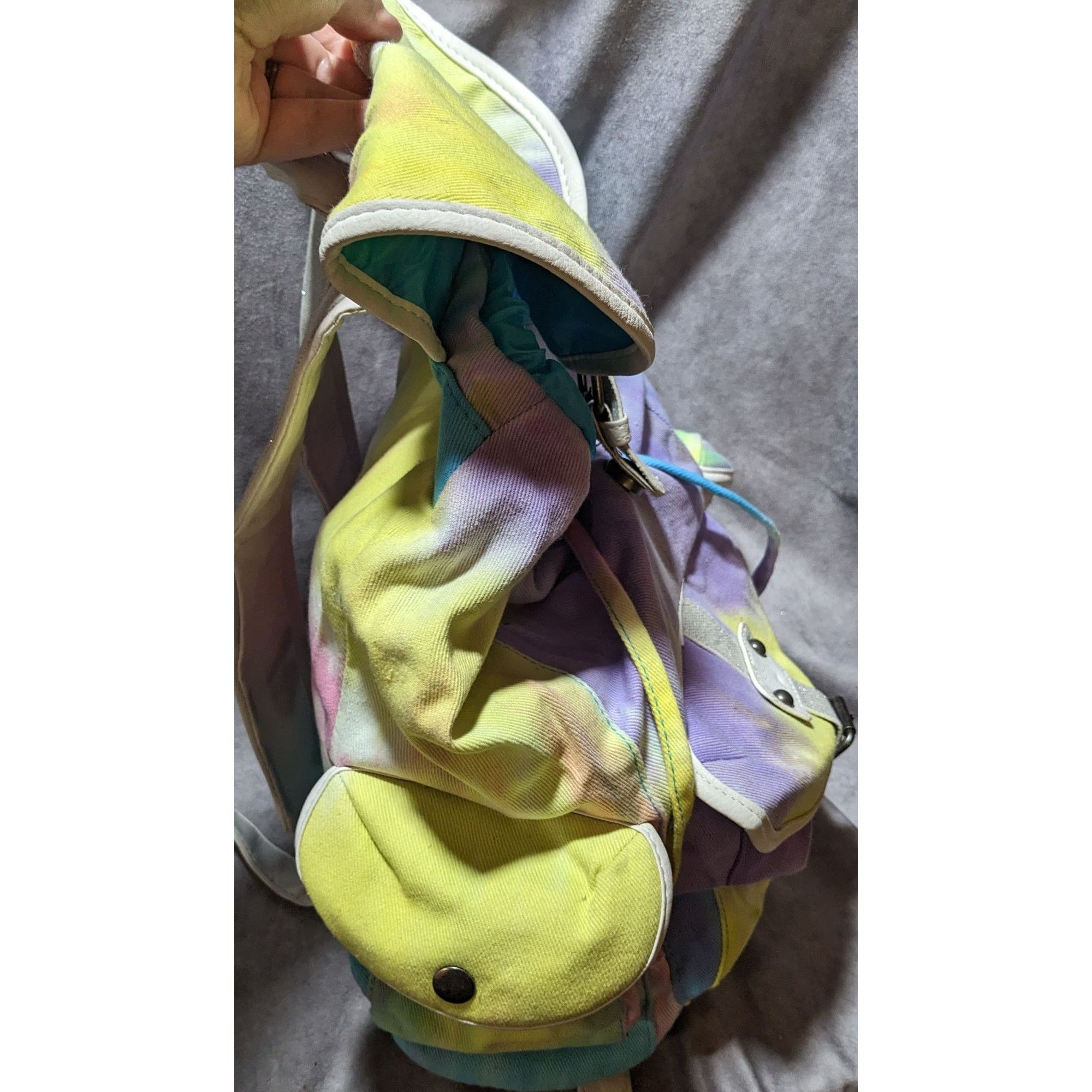Other Candies Rainbow Tie Dye Glitter Strap Backpack Size ONE SIZE - 14 Thumbnail