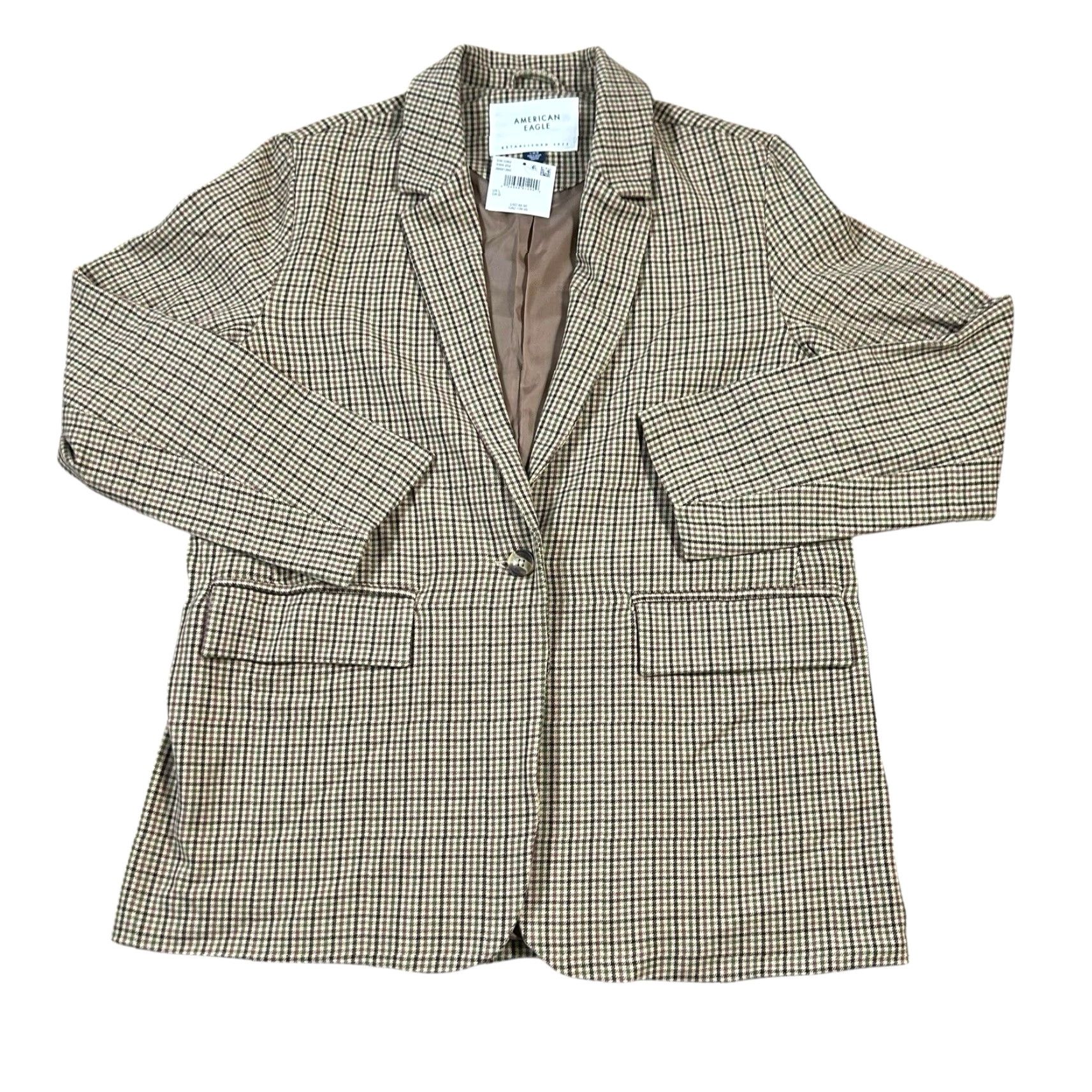 American Eagle Outfitters VINTAGE American Eagle Outfitters Plaid One Button Boyfriend Blazer Shirt Women XL? Size L / US 10 / IT 46 - 3 Thumbnail