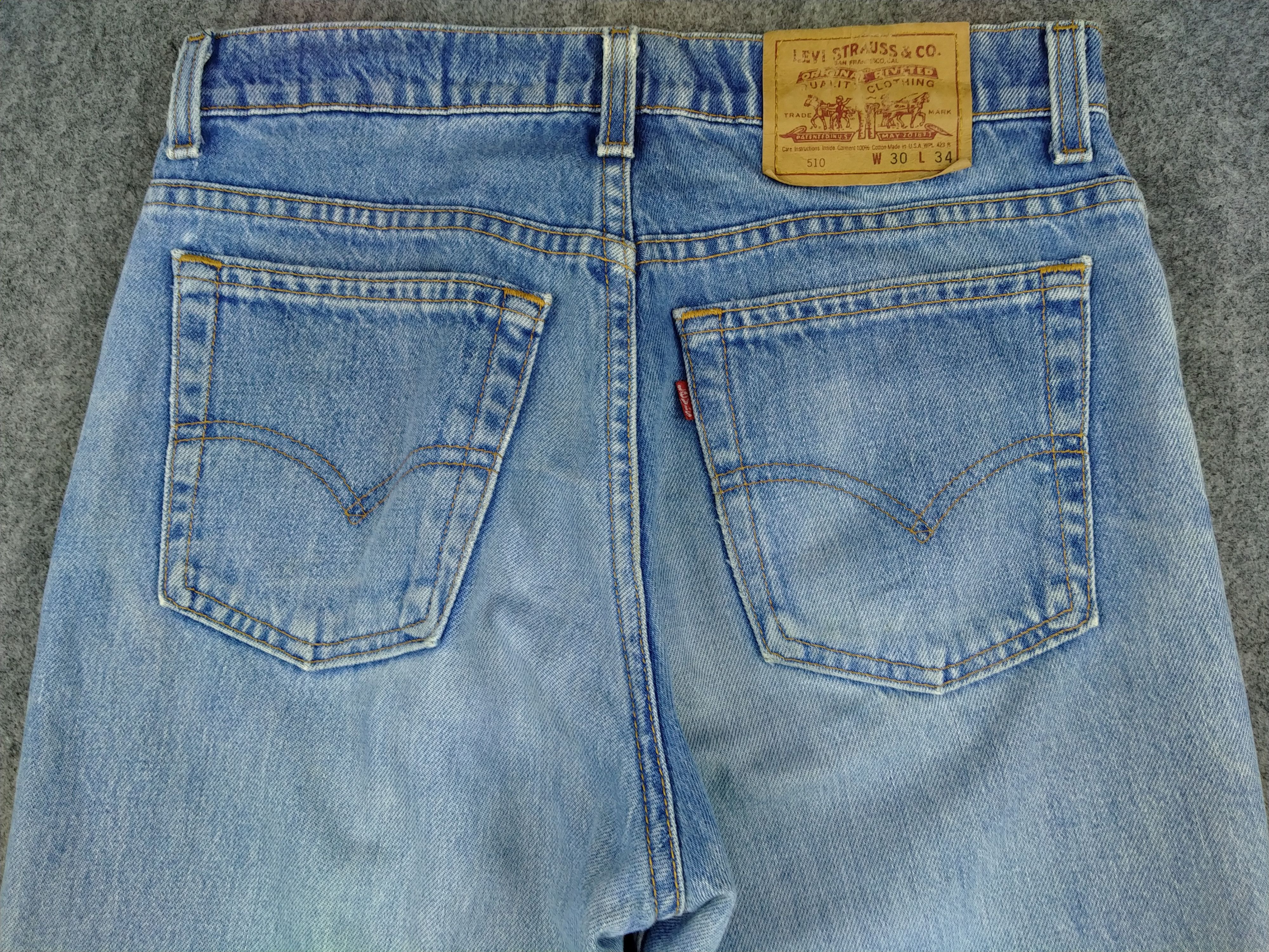 Blue Wash Vintage Levi's 510 USA 29x27 Denim -JN973