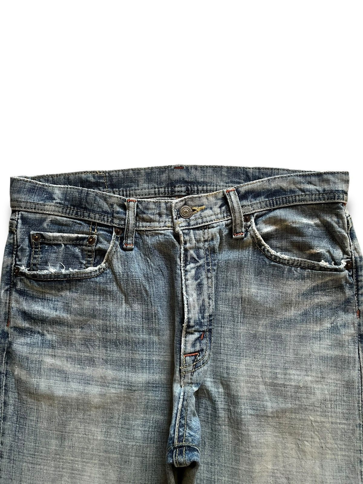 Japanese Brand Vintage Japanese Brand Mud Wash Distressed Loose Jeans Size US 33 - 4 Thumbnail