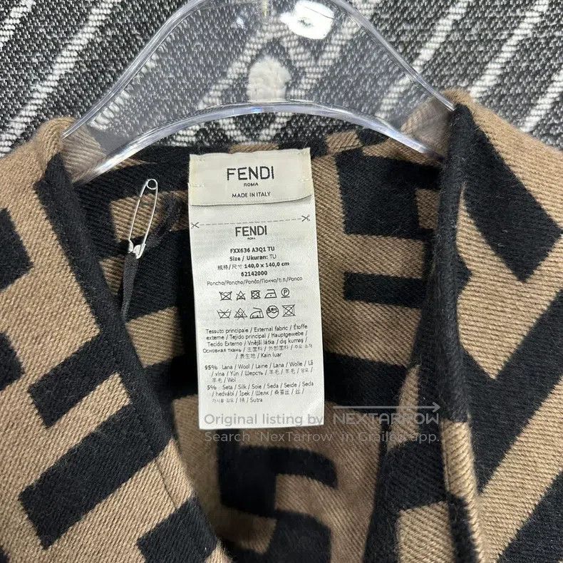 Fendi Fendi size 140*140cm Full print shawl Size ONE SIZE - 3 Thumbnail
