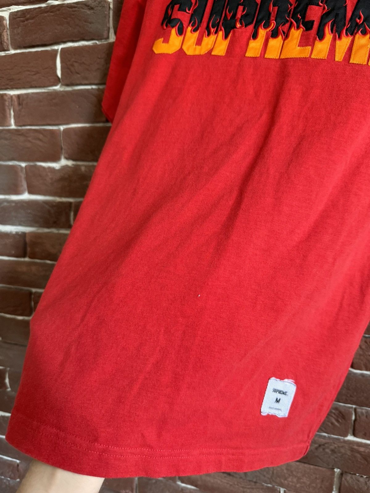 Supreme Rare Supreme flame logo S/S top FW19 tee tshirt Hype Street Size US M / EU 48-50 / 2 - 11 Thumbnail