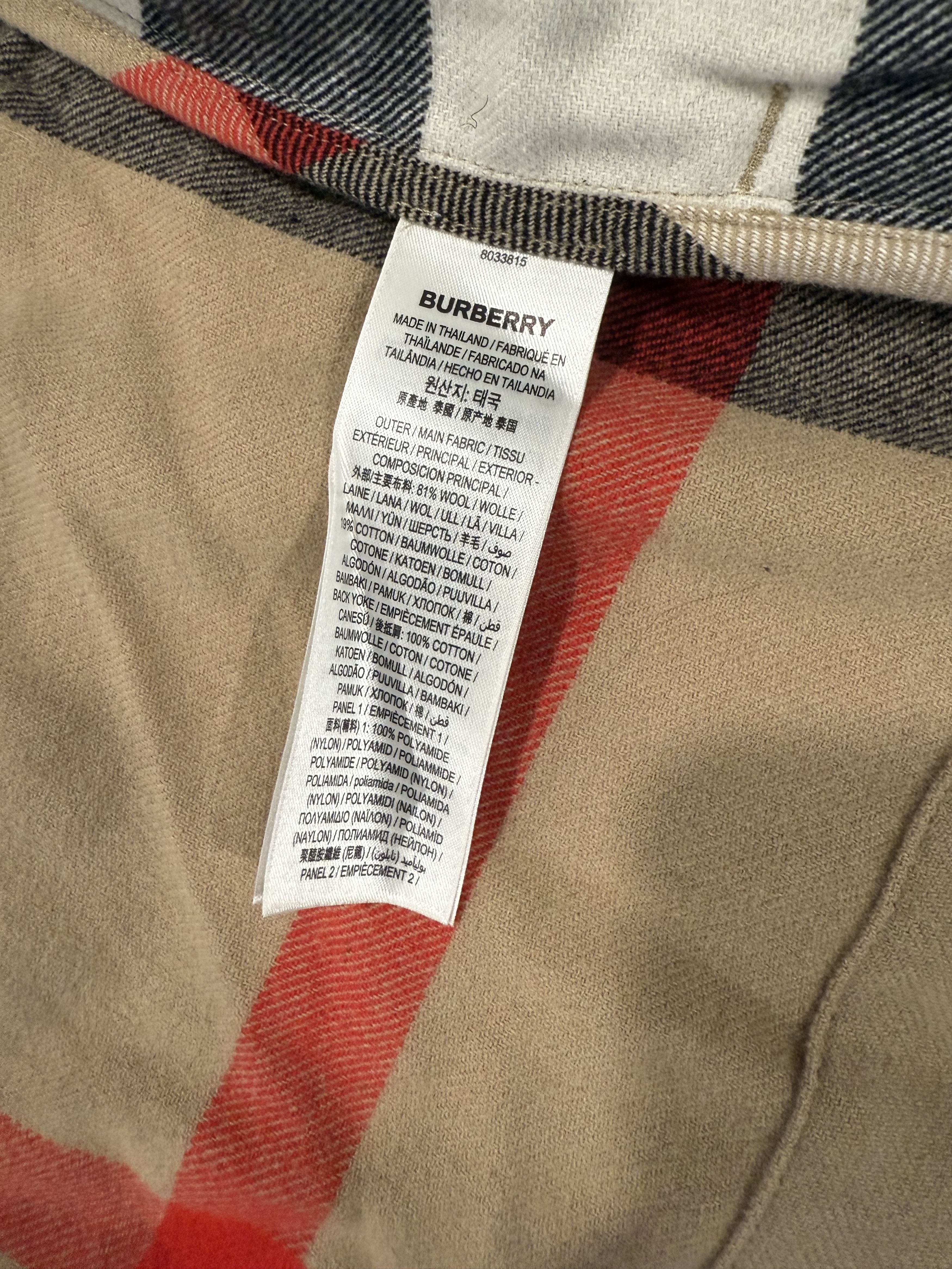Burberry Panel Check Wool Cotton Shirt Size US S / EU 44-46 / 1 - 7 Thumbnail